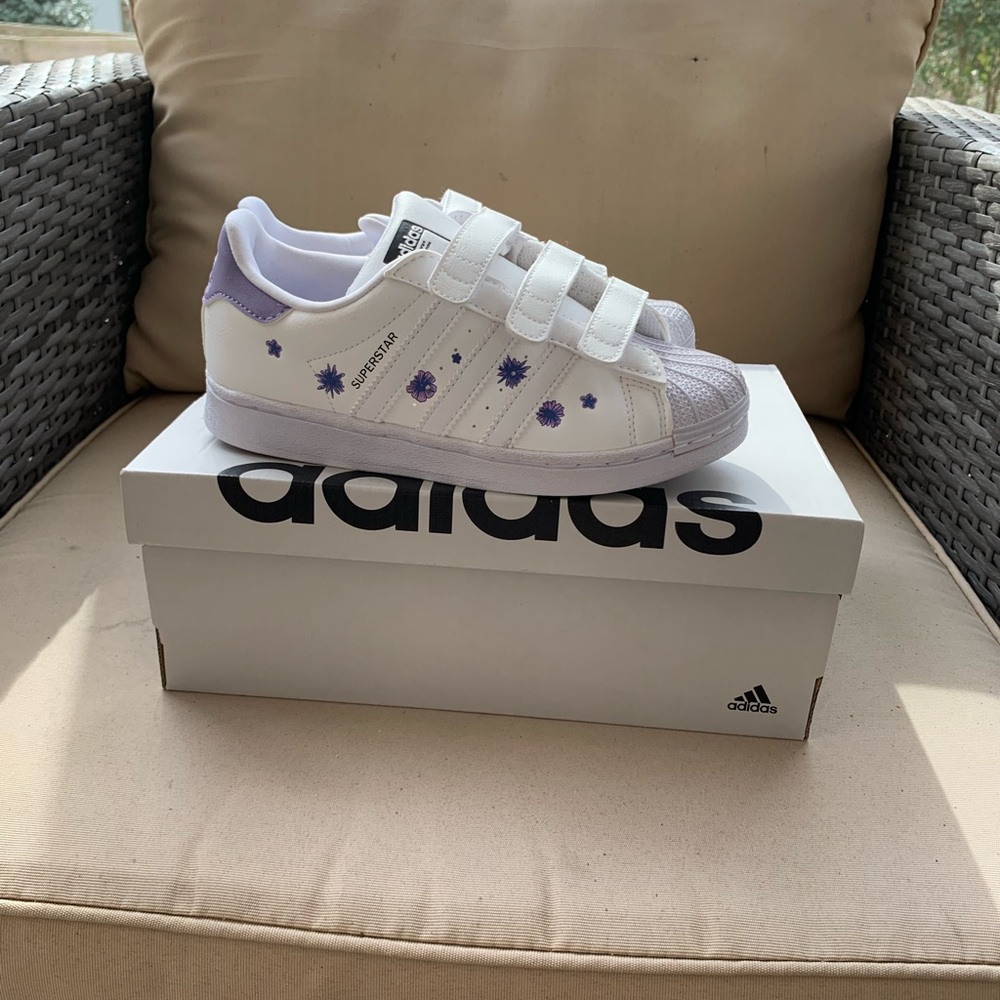 adidas White and Purple Sneakers